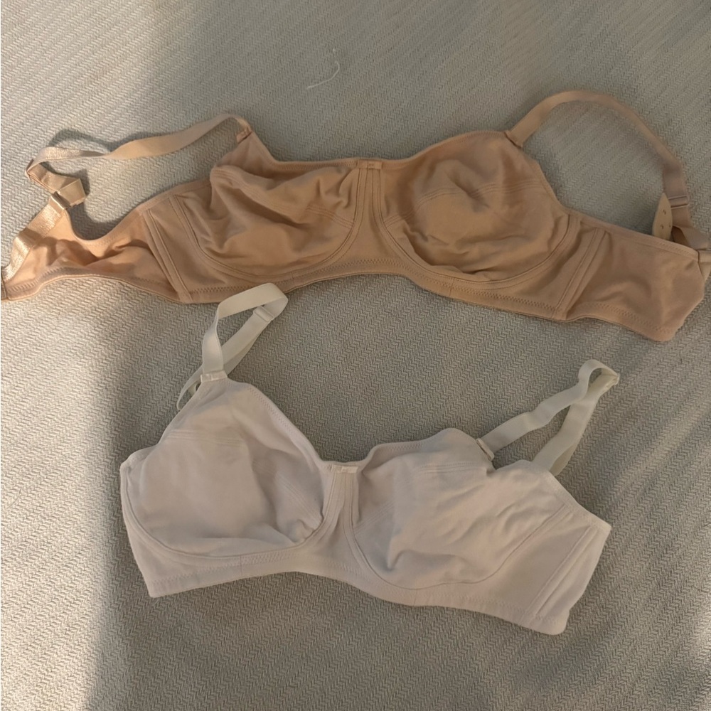 Amoena Beige and White Underwire Bras